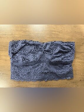 Aerie Navy Eyelet Lace Bandeau Bralette